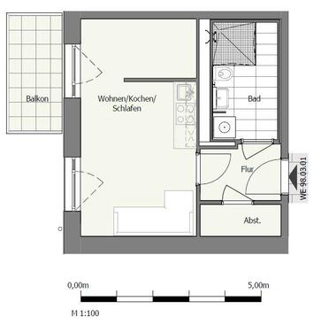 Foto - 1 Zimmer Etagenwohnung zur Miete in Berlin