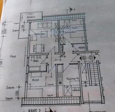 Foto - Wohnung DG 3 Zimmer KDB Balkon 83 qm mit ausgeb. Spitzboden