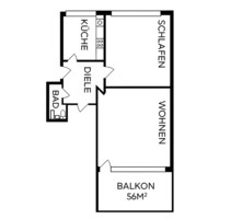 Helle, ruhige 2-Zimmer-Wohnung mit Loggia in Nürnberg-Marienberg