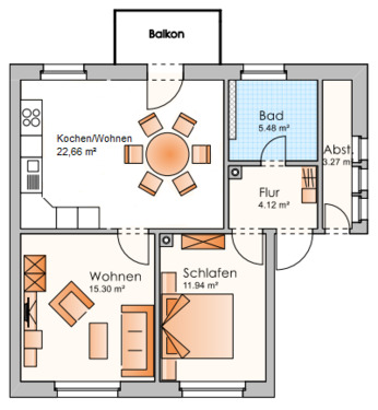 Foto - 3 Zimmer Etagenwohnung zur Miete in Meuselwitz
