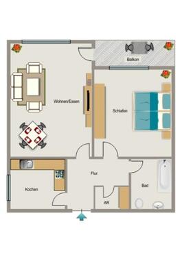 Foto - 2 Zimmer Etagenwohnung zur Miete in Kamp-Lintfort