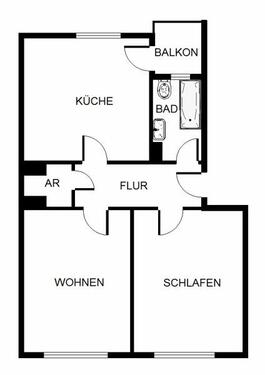 Foto - 2 Zimmer Erdgeschoßwohnung in Ludwigshafen am Rhein