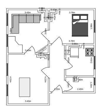 Foto - Hamburg 3-Zimmer-Wohnung Jan-Mai befristet unmöbliert