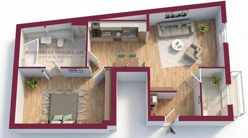 Foto - 2 Zimmer Etagenwohnung zur Miete in Leipzig