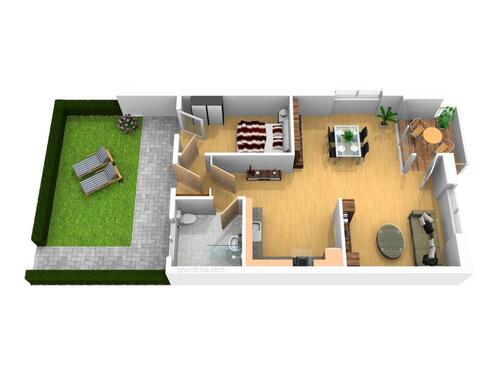 Foto - Erstbezug nach Kernsanierung - helle 2-Zimmer Garten Wohnung