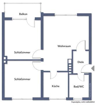 Foto - 3-Zimmer-Wohnung in ruhiger Lage von Saarbrücken-ca.60m²-95000€VB