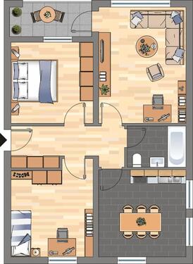 Foto - 3 Zimmer Etagenwohnung zur Miete in Oldenburg