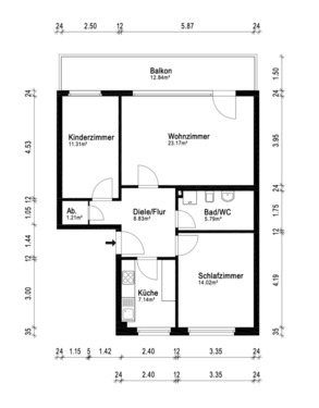 Foto - Sonnige 80m² 3-Zimmer Wohnung mit Balkon in Hamburg-Iserbrook