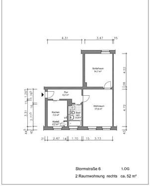 Foto - 2 Zimmer Etagenwohnung zur Miete in Gera