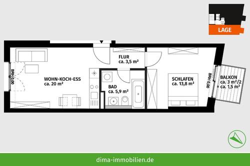 Foto - 2 Zimmer Etagenwohnung zur Miete in Leipzig
