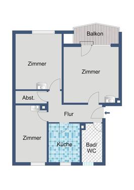 Foto - Etagenwohnung in Kaufungen zur Miete