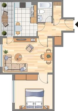 Foto - Demnächst frei! 2-Zimmer-Wohnung in Dortmund Hörde (WBS für 65m² erforderlich!)