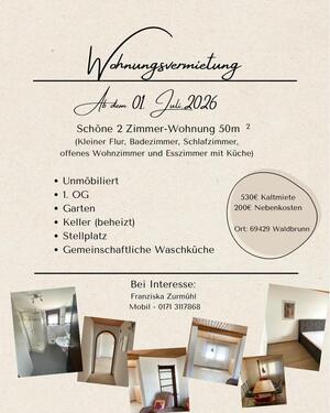 Foto - 2.5 Zimmer Etagenwohnung zur Miete in Elztal