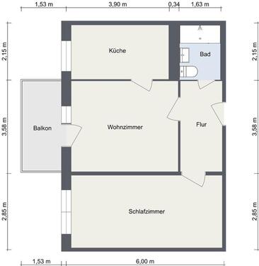 Foto - 2 Zimmer Etagenwohnung zur Miete in Zella-Mehlis