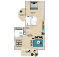 2-Zimmer-Wohnung mit Balkon in Toplage Ilmenau Südviertel 67qm