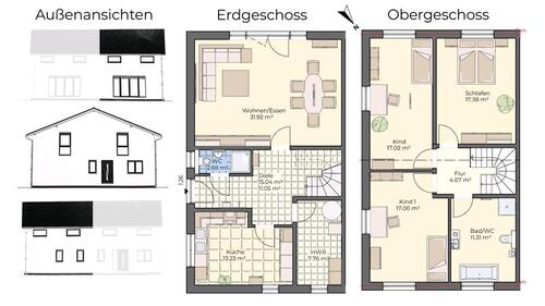 Foto - Energiespar Doppelhaushälfte (PV+WP) mit Garten, Erstbezug
