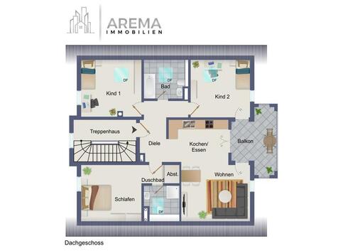 Foto - Moderne 4-Zimmer-Dachgeschosswohnung mit Balkon ins Grüne in Rodgau-Hainhausen