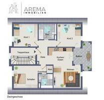 Moderne 4-Zimmer-Dachgeschosswohnung mit Balkon ins Grüne in Rodgau-Hainhausen