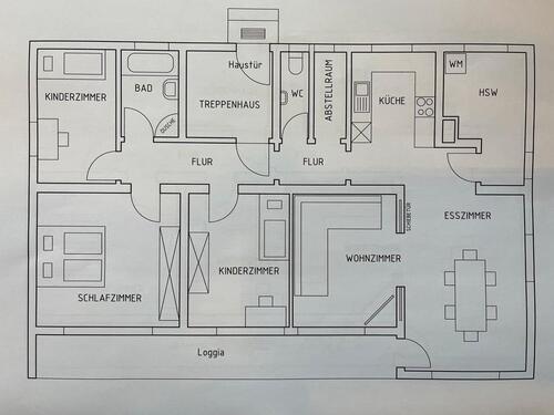 Foto - 5-Zimmer-Wohnung mit Loggia und Gartenanteil ab 01.12.26