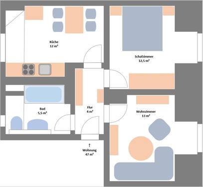 Foto - Etagenwohnung zur Miete in Bitterfeld-Wolfen