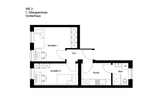 Foto - 2 Zimmer Etagenwohnung in Wiesbaden