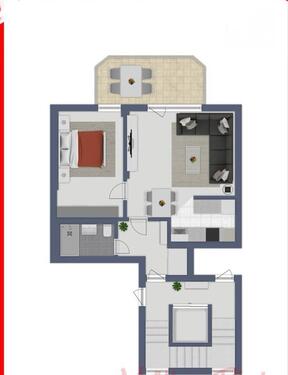 Foto - Möblierte 2-Zimmer-Wohnung Mönchengladbach