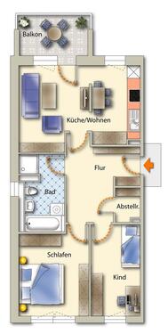 Foto - Etagenwohnung zur Miete in Freiberg