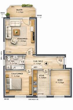 Foto - 3 Zimmer Etagenwohnung zur Miete in Beverstedt