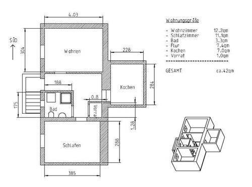 Foto - Einliegerwohnung 42qm mit Terrasse, Zentrumsnah