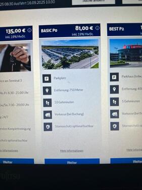 Foto - Parkplatz Flughafen Airport Stuttgart P0 ab Sonntag