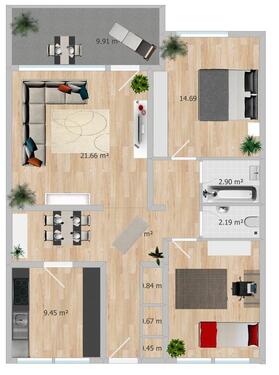 Foto - Kapitalanlage – 3-Zimmer 86m2 in Dorsten Holsterhausen