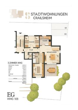 Foto - Etagenwohnung zur Miete in Crailsheim