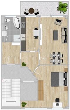 Foto - Große 2-Raum-Wohnung: Aufzug, Bad mit Wanne + Dusche