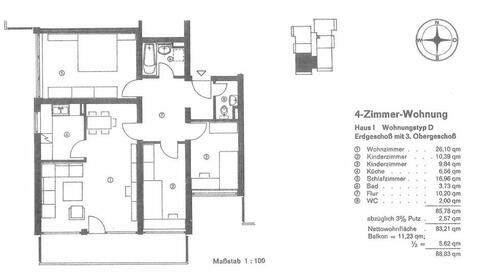 Foto - Sonnige 4-Zimmer-Wohnung mit großem Balkon & Top-Anbindung