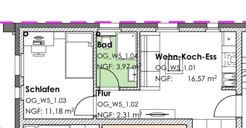 Foto - 2 Zimmer Wohnung - 560,00&nbsp;EUR Kaltmiete, ca.&nbsp; 39,00&nbsp;m&sup2;