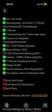 Foto - 1 Zimmer Etagenwohnung zur Miete in Berlin