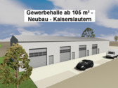 Foto - Neubau Gewerbehalle ab 105 m² – mit Sektionaltor – beheizbar