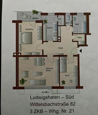 Foto - 98 m2 Wohnung zu Vermieten - 950,00 EUR Kaltmiete,