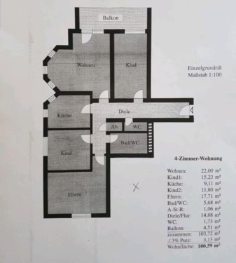 Foto - 4 Raum Wohnung in Lauter-Bernsbach