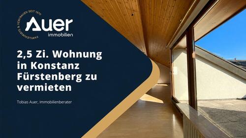 Foto - Helle 2,5 Zi. DG-Wohnung zur Miete ab sofort in Konstanz-Fürstenberg - Garage & EBK inkl.