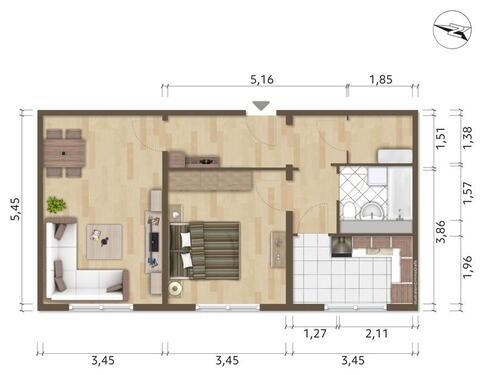 Foto - 2 Zimmer Etagenwohnung zur Miete in Hoyerswerda