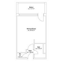 Modernes 1-Zimmer-Apartment in ruhiger Lage von Obertraubling