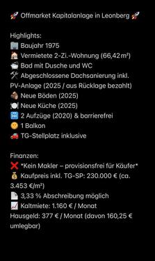 Foto - 6 % Rendite - Vermietete Wohnung in Leonberg