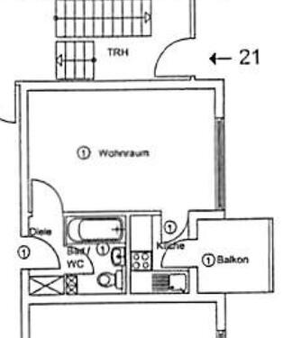 Foto - 1 Zimmer Etagenwohnung zum Kaufen in Stuttgart