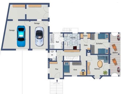 Foto - Schöne 3 Zimmer Wohnung im EG mit Südbalkon in Aalen Hüttlingen
