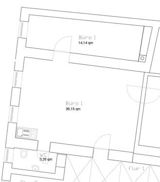 Foto - Bürofläche Studiofläche 53qm direkt am Stadtplatz (1.OG)