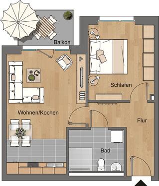 Foto - 2 Zimmer Etagenwohnung zur Miete in Dresden