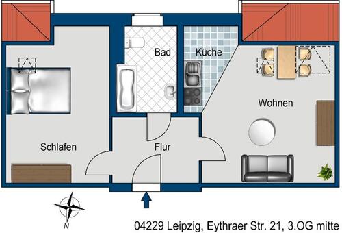 Foto - Etagenwohnung zur Miete in Leipzig