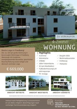 Foto - Neubau zum Erstbezug: familenfreundliche 4 Zimmer Wohnung
