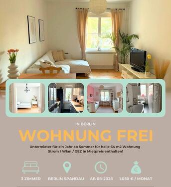Foto - Wohnung zur Untermiete befristet für ein Jahr ab August 2026